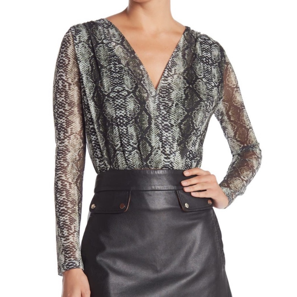 Crocodile print bodysuit